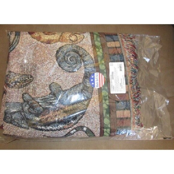 New Lizard Lizards Heavy Afghan Cotton Gift Throw Blanket Iguana Gecko Reptile - Picture 2 of 2